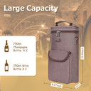 Tirrinia 2 Bottle Wine Gift Tote Carrier with Pocket product image 23