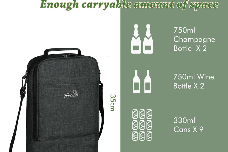 Tirrinia 2 Bottle Wine Cooler Bag For Park