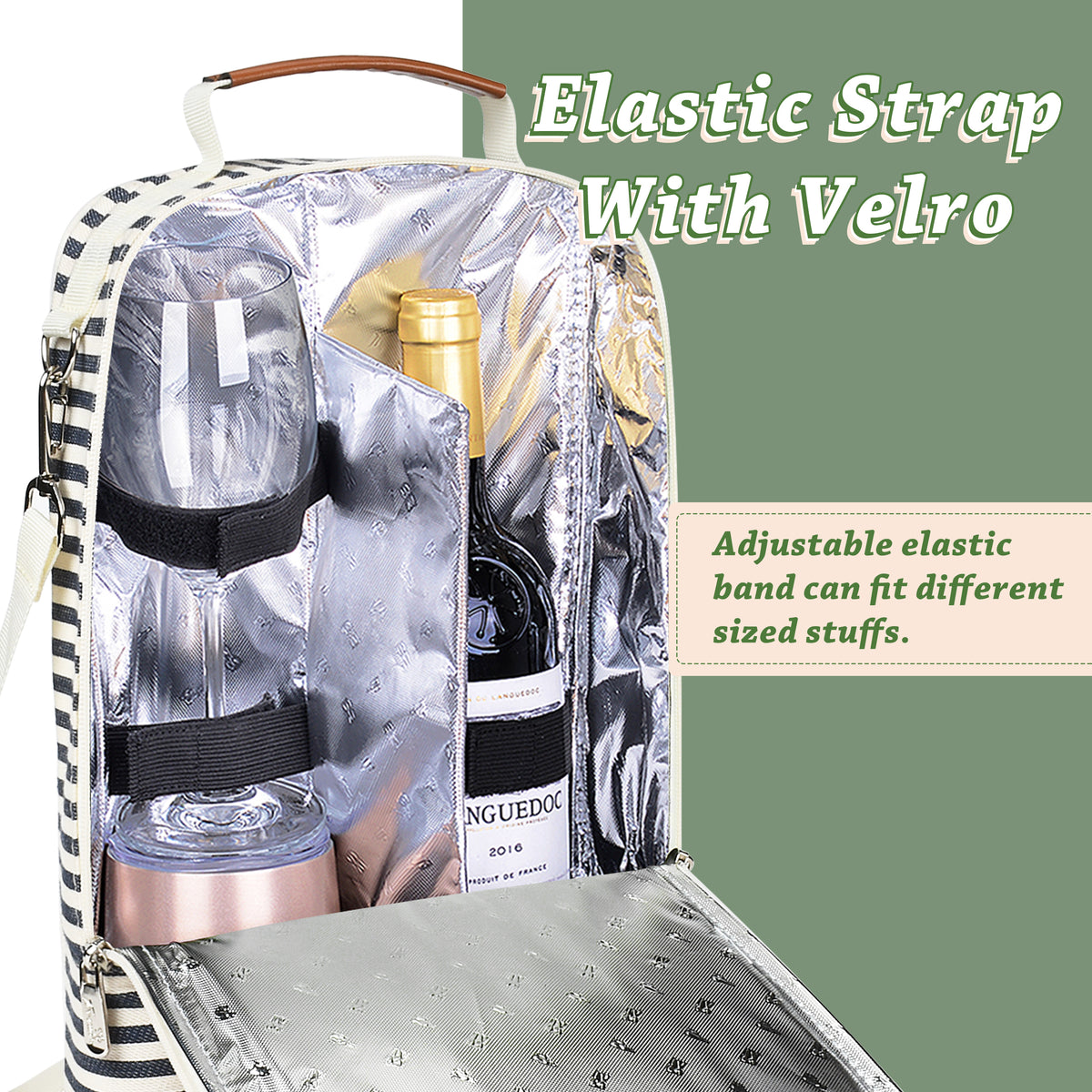 Tirrinia 2 Bottle Wine Cooler Bag For Park