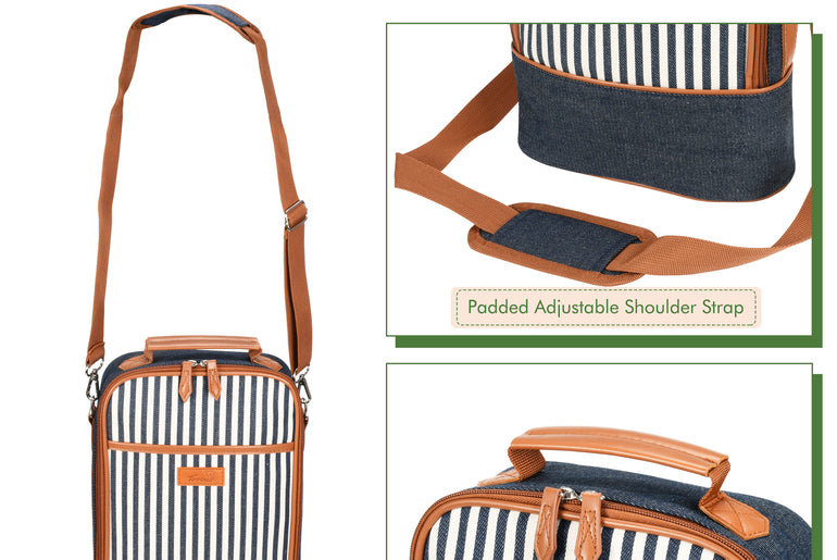 Tirrinia 2 Bottle Wine Carrier Bag for Picnic product image 22
