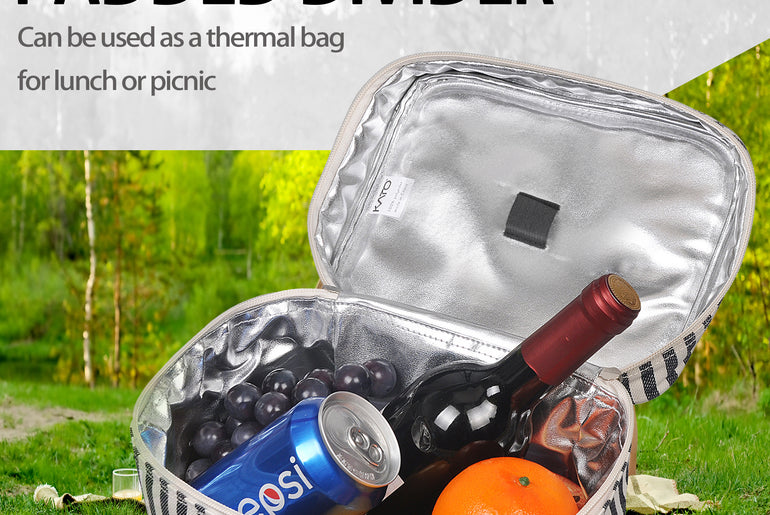 Tirrinia 4 Bottle Wine Cooler Tote Bag for Wine Travel