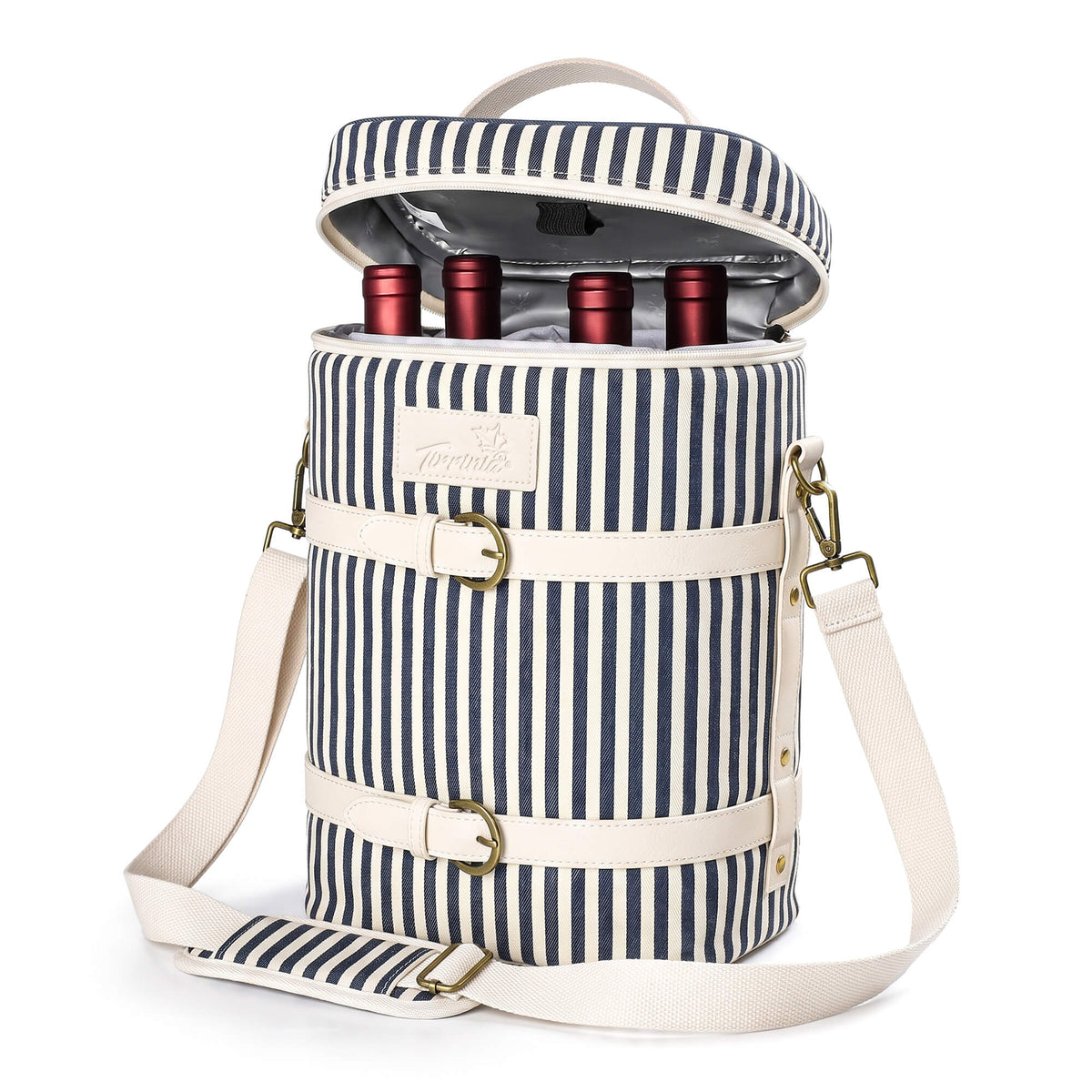 Tirrinia 4-Bottle Insulated Wine Carrier — Picnic-Ready, Leakproof & Stylish