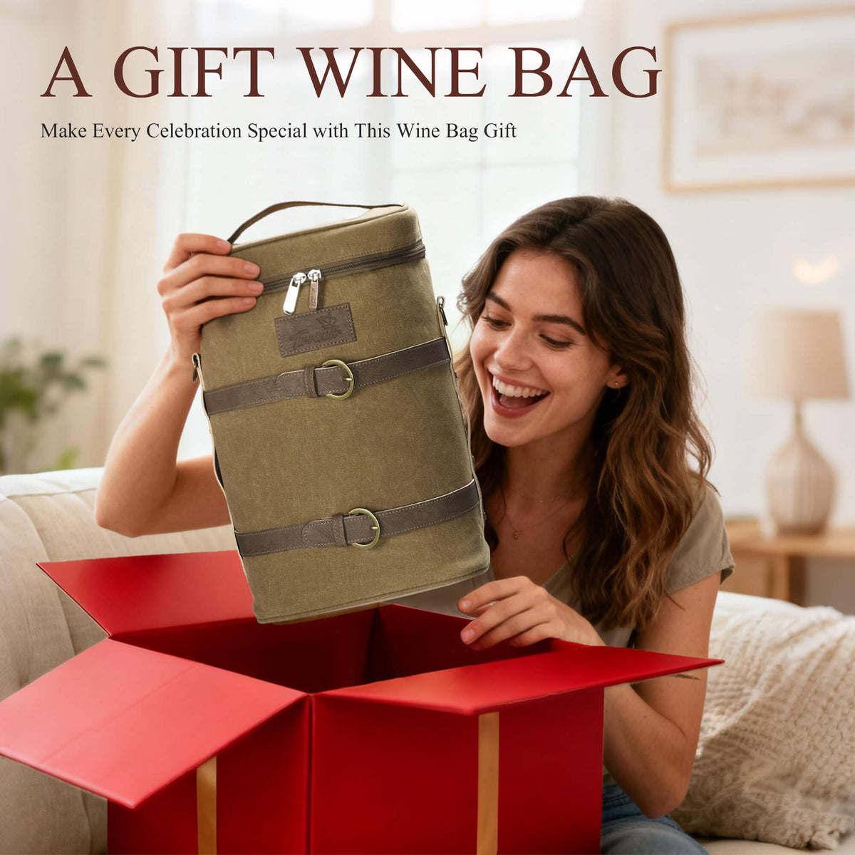 Tirrinia Vintage Canvas 4-Bottle Wine Tote — For Gatherings That Deserve Good Taste product image 6