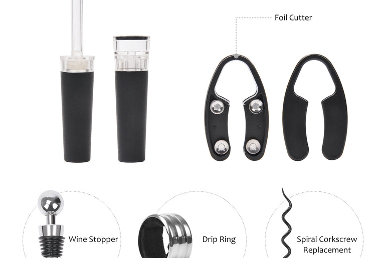 Kato by Tirrinia 7-Piece Rabbit Wine Opener Set – Professional Wine Accessories Gift Box