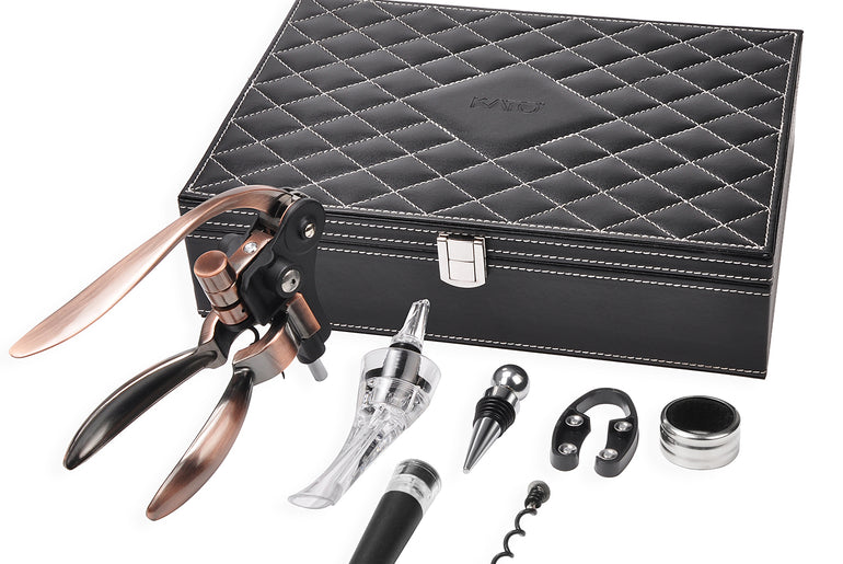 Kato by Tirrinia 7-Piece Rabbit Wine Opener Set – Professional Wine Accessories Gift Box