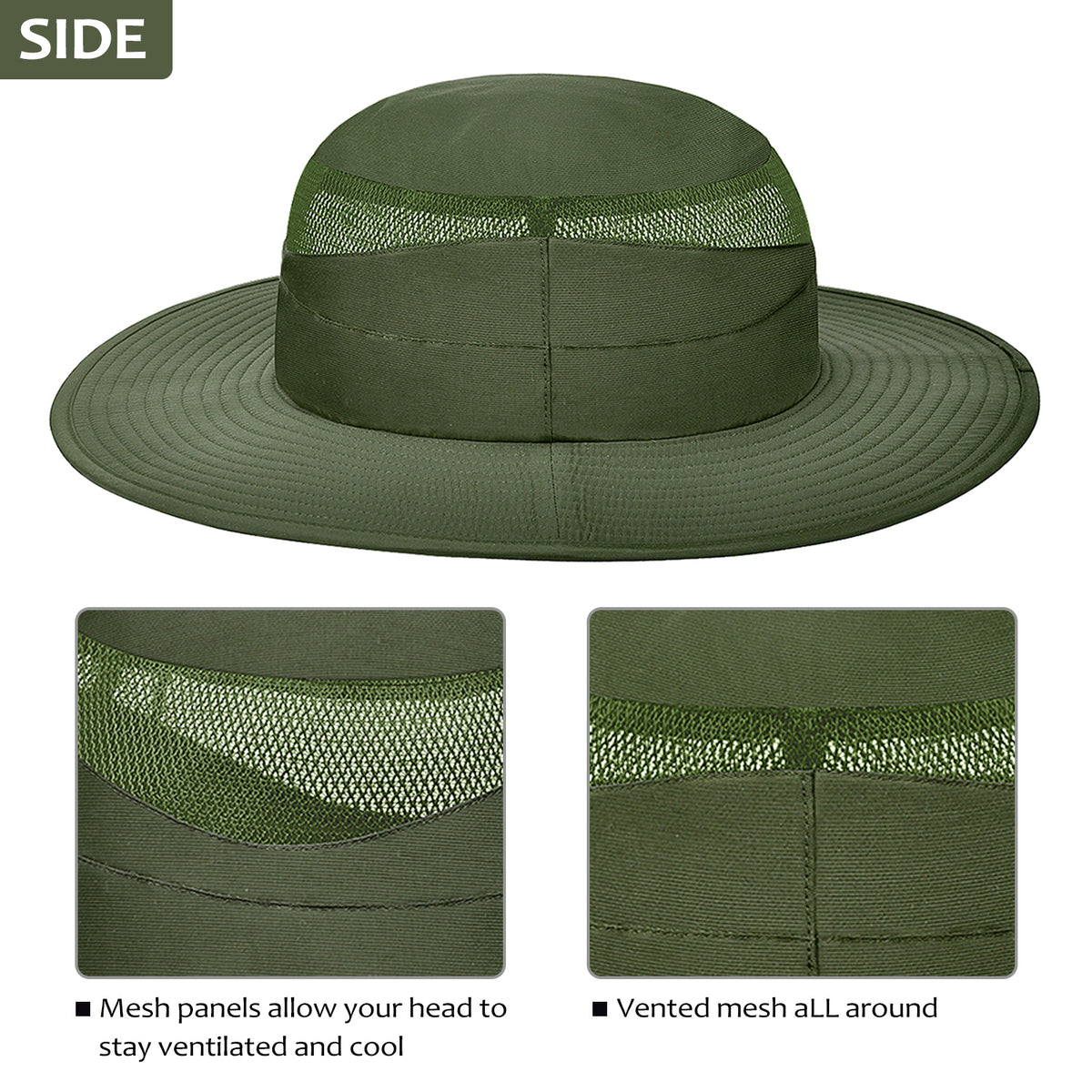 Tirrinia Men's Fishing Hat for Big Heads