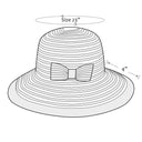 Tirrinia Elegant Chic Women's Striped Straw Hat with Bow Tie product image 6