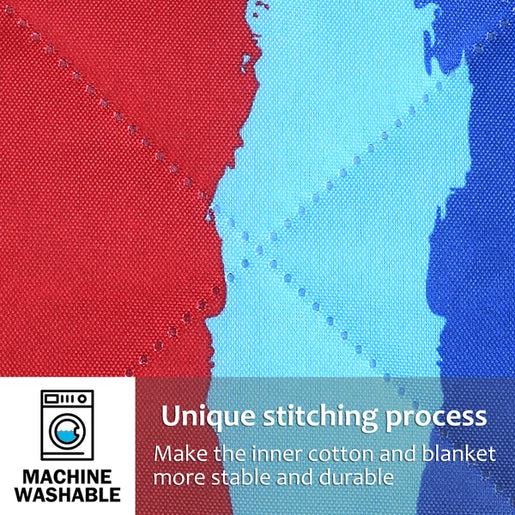 Quality Large Picnic Blanket 70" X 80" with USA Pattern Design