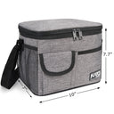 Kato By Tirrinia Medium Size Adult Lunch Bag with 4 Pockets size chart