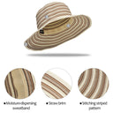 Tirrinia Striped Straw Hat detail view