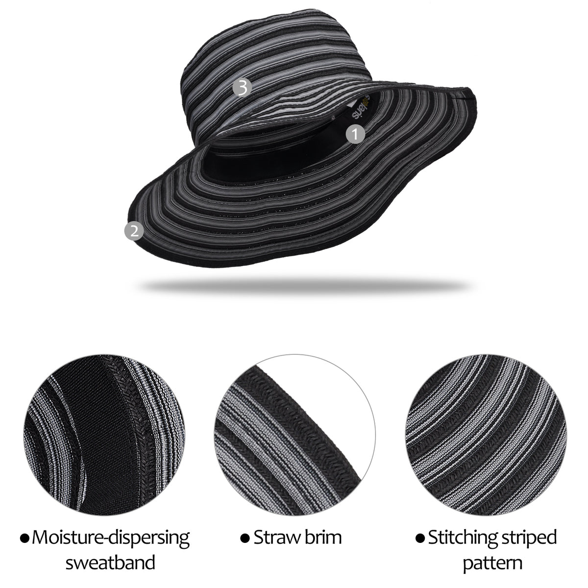Tirrinia Striped Straw Hat product image 11