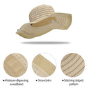 Tirrinia Womens Striped Straw Hat for Summer product image 8
