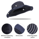 Tirrinia Womens Striped Straw Hat for Summer