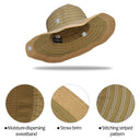 Tirrinia Womens Striped Straw Hat for Summer product image 15
