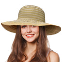 Tirrinia Womens Striped Straw Hat for Summer product image 14