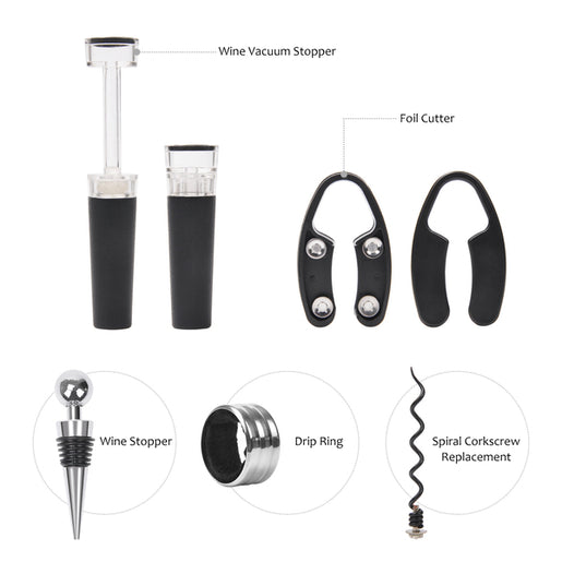 Kato by Tirrinia 7-Piece Rabbit Wine Opener Set – Professional Wine Accessories Gift Box