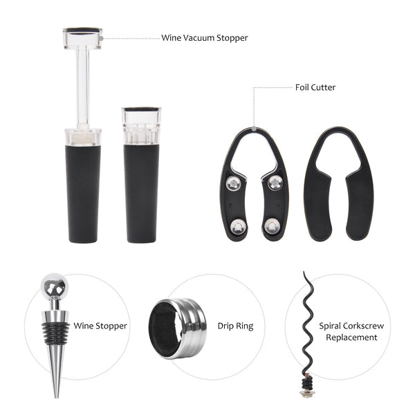 Kato by Tirrinia 7-Piece Rabbit Wine Opener Set – Professional Wine Accessories Gift Box