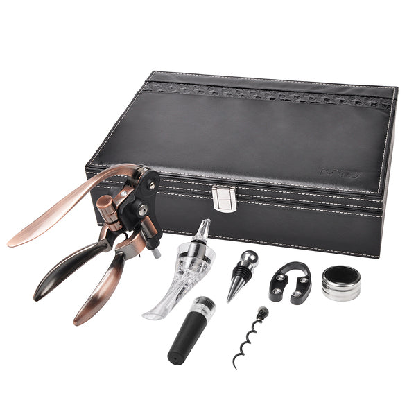 Kato by Tirrinia 7-Piece Rabbit Wine Opener Set – Professional Wine Accessories Gift Box