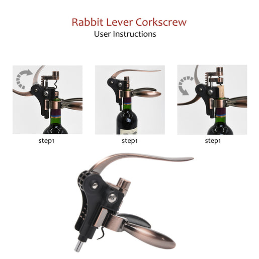 Kato by Tirrinia 7-Piece Rabbit Wine Opener Set – Professional Wine Accessories Gift Box